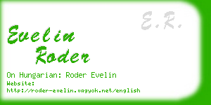 evelin roder business card